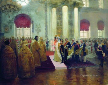  boda Arte - Boda de Nicolás II y la gran princesa Alexandra Fyodorovna 1894 Ilya Repin
